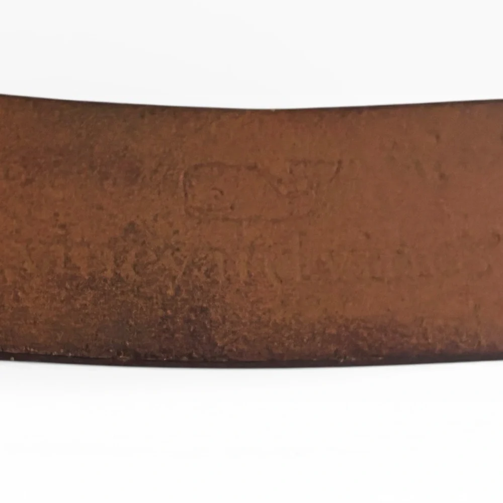 Vineyard Vines Brown Leather Belt Brass Buckle Size 38